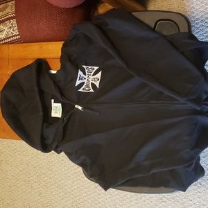 Mens Large West Coast Choppers Zip Up Hoody